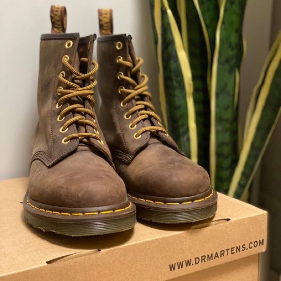 Dr. Martens Shoes - Dr. Martens 1460 Crazy Horse Leather Lace Up Boots